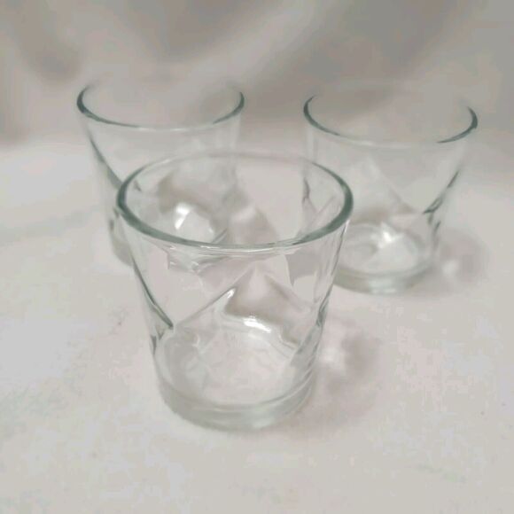 3 Vintage DOUBLE DUTCH Low ball Whiskey Glasses Diamond DD Classy Luxury Collect - Picture 7 of 16